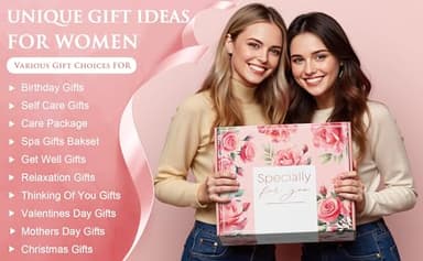 Birthday Gifts for Women Self Care Gifts, Rose Spa Gifts Baskets Bath Set Get Well Gifts Care Package Relaxation Valentines Day Gifts for Her Women Mom Sister Friend Wife Girlfriend Teacher w/ Blanket - Image 3