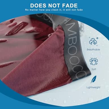 BAMBOO COOL Moisture-Wicking Soft Men's Underwear Boxer Briefs for Men With Open Fly Pouch (6 pack) L - Image 5