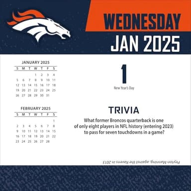 TURNER SPORTS Denver Broncos 2025 Box Calendar (25998053037) - Image 2