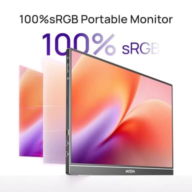 ARZOPA 16.1" Portable Monitor, 100% sRGB FHD 1080P Kickstand Portable Laptop Monitor High Color Gamut Display IPS Eye Care Screen for High-end Office & Entertainment -Z1C - Image 3