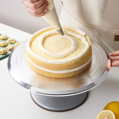 12 Inch Round Aluminum Tall Revolving Cake Decorating Stand,Cake Turntable, Rotating Cake Stand,Cake Spinner Turntable for Decorating,Cake Turntable for Decorating,Professional Cake Decorat Spin Kit - Image 8