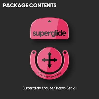 Superglide Glass Mouse Skates - Super Smooth Glide, Polished Round Edge, Super Fast Gaming Mouse Feet with Durable Sole for Logitech G Pro X Superlight1 (Type-S, Magenta) - Image 5