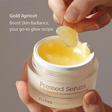BLITHE Pressed Serum Gold Apricot Glass Skin Korean Skincare Moisturizer/Serum - Niacinamide Serum for Natural Glow & Radiance, Face Serum for Women 1.68 Fl Oz - Image 6
