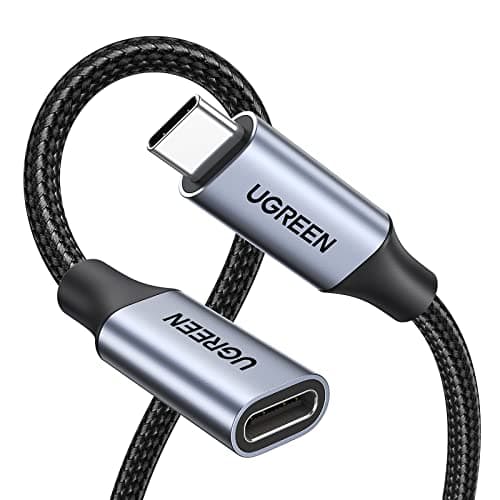 UGREEN USB C Extension 10Gbps USB 3.2, USB-C Extension Cable 100W/4K 60Hz Compatible with iPhone 16/15, M3 MacBook Pro/Air, iPad Air 2024, Galaxy S24 Ultra Switch Consoles etc. (Grey, 1 m) - Image 1