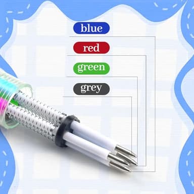 12Pcs Mini Multicolor Pens in One 4-in-1 Cute Pens Bulk for Kids, Ballpoint Pen for Birthdays and Children's Parties, Fun Pen Gifts Assorted Ink Kawaii Pen - Image 3