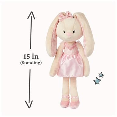 GUND Take-Along Friends Plush, Curtsy Ballerina Bunny, Bunny Stuffed Animal for Ages 1 and Up, Pink, 15" - Image 2