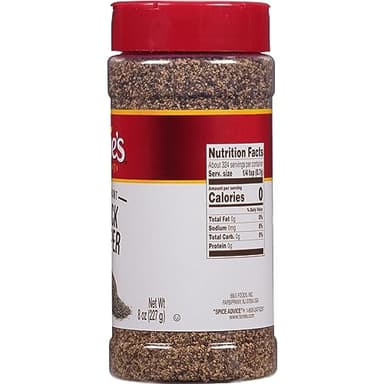 Tone's Restaurant Black Pepper, 8.00 Ounce (Pack of 6) - Image 4