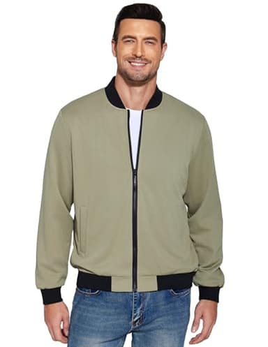 COOFANDY Men's Casual Fashion Spring Fall Bomber Jacket Lightweight Zip Up Stylish Jackets - Image 5