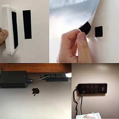 Melsan 1x4 inch Hook and Loop Strips with Adhesive - 15 Sets, Strong Back Adhesive Fasten Mounting Tape for Home or Office Use - Instead of Holes and Screws, Black - Image 4