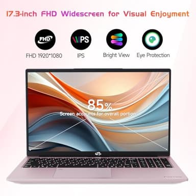 NIMO 17.3" IPS FHD-Business-Laptop, Intel 6 Core i3-1215U 32GB RAM 1TB SSD (Beat i5-1135G7, Up to 4.4GHz) Laptop-Computer with Fingerprint Backlit Keyboard 65W Type C Wi-Fi 6 Numpad Win 11 - Image 2