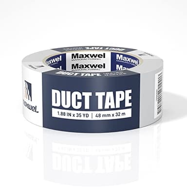 Maxwel Manufacturing Duct Tape White Heavy Duty - 1.88 in 35 Yds Waterproof No Residue Strong Adhesive Duct Tape Tearable for Indoor Outdoor Use,Multi Purpose Home Repair - Image 7