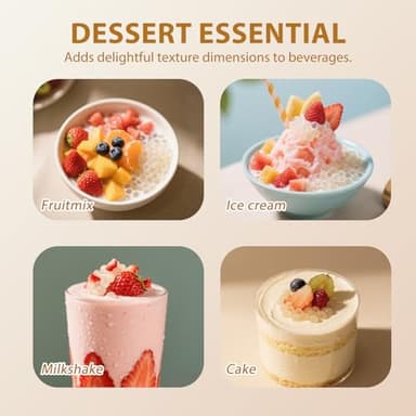 Soeos Lychee Flavored Coconut Jelly Strips, 2.2 lbs (1 Kg), Lychee Jelly for Boba Tea, Sweet and Chewy Tropical Snack, Perfect Topping for Ice Cream, Desserts - Image 7