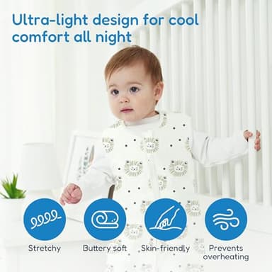 TotAha Boho Lion Sleep Sack 3-6 months 3 Pack, Buttery Soft, Safe Wearable Blanket Baby Sleeping Bag with 2-way Zipper, 0.5 TOG - Image 2