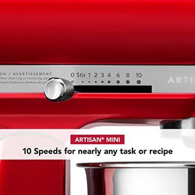 KitchenAid Artisan Mini 3.5 Quart Tilt-Head Stand Mixer - KSM3316X - Candy Apple Red - Image 6
