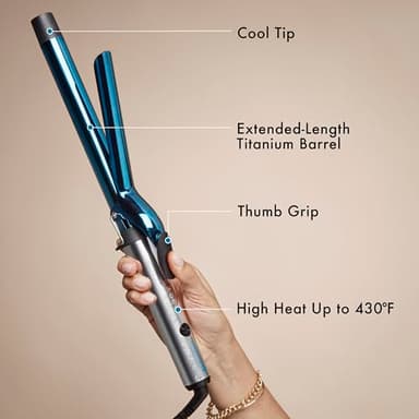 BaBylissPRO Nano Titanium 1 inch Curling Iron with Extended Barrel, Professional Spring Hair Curler for Medium to Longer Hair Types - Image 3