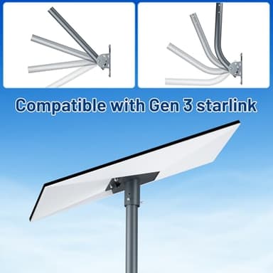 Starlink Roof Wall Mount Gen 3, Starlink Standard Mounting Kit, Mounting Bracket with Gen 3 Pipe/Pole Adapter for Starlink Internet Kit Satellite - Image 4