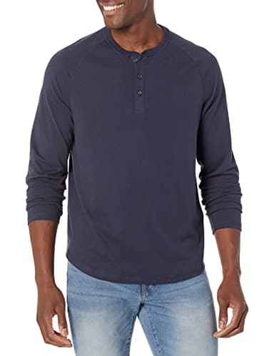 Amazon Essentials Long Sleeve Shirt for Men, Regular-Fit Henley, Available in Big & Tall, Navy, X-Large - Image 1