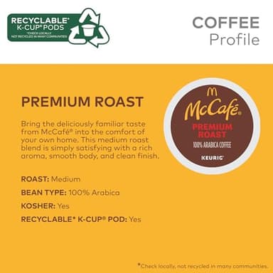 McCafe Premium Roast Coffee, Keurig Single Serve K-Cup Pods, Medium Roast, 96 Count - Image 4