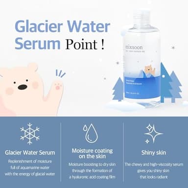 mixsoon Glacier Water Hyaluronic Acid Serum - Non-greasy Hydration Booster, Firming Facial Serum For Radiant, Dewy Skin - Korean Serum for Glass Skin (10.14 fl.oz / 300ml) - Image 2