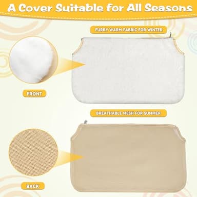 Peyela Cat Window Perch, Cat Window Hammock with Powerful Suction Cup,Sturdy Metal Frame Window Seat for Cats Kitty,Foldable Reversible Soft Furry Cover Cushion Bed - Image 4