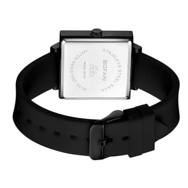 BOFAN Waterproof Nurse Watch for Medical Professionals,Students,Doctors with Easy to Read Square Black Dials,Second Hand and 24 Hours(Black-Black). - Image 3