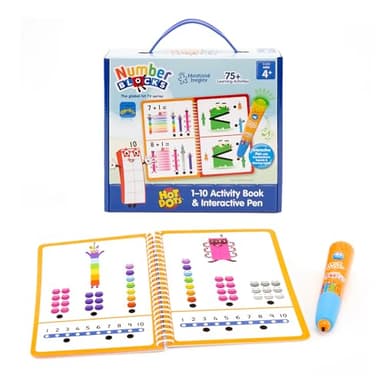 Educational Insights Hot Dots Numberblocks Workbook Numbers 1-10 with Interactive Pen, 75+ Activities, Gift for Kids Ages 4+ - Image 1