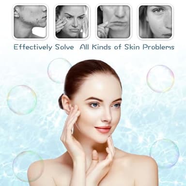 HXDZFX LED FACIAL LIGHT THERAPY MASK-Led Face Mask Light Therapy, 7 Led Light Therapy Facial Skin Care Mask - Blue & Red Light for Acne Photon Mask - Skin Care Mask for Face and Neck.White - Image 2