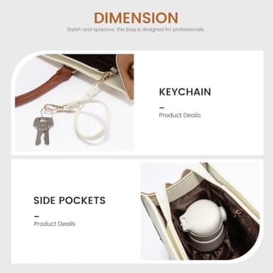 LOVEVOOK Laptop Tote Bag for Women, Work Totes Business Office Computer Briefcase with Clutch Purse - Image 5