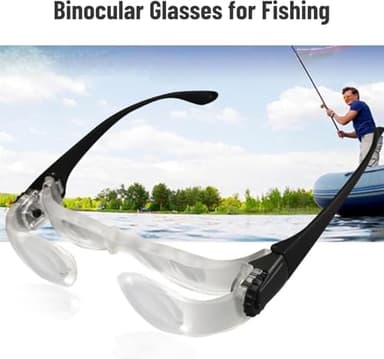 Binoculars Glasses, Opera Handsfree Binocular Telescope, 4X Magnification, Adjustable Focus Distance, for Outdoor Bird Watching Fishing Concerts (Hyperopia Version) - Image 2