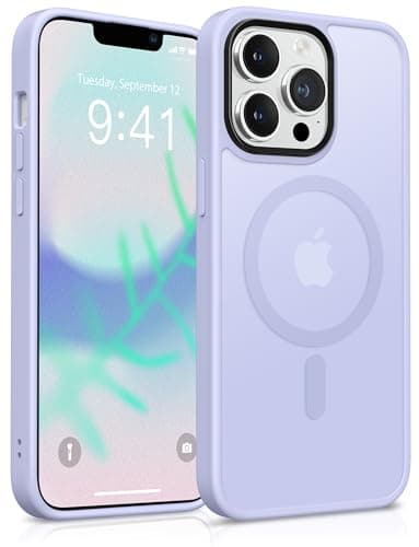 GONEZ Magnetic for iPhone 13 Pro Max Case,Compatible with MagSafe,[Military-Grade Drop Protection][Anti-Fingerprint] Slim Translucent Matte Back Shockproof Phone Protective Case(Lilac) - Image 1