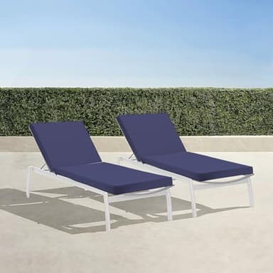 Metliv Outdoor Chaise Lounge Cushions, Waterproof Patio Chair Cushions for Outdoor Furniture with Adjustable Ties, Lounge Chair Cushion with Removable Cover, 72 x 21 x 3 Inch, Navy - Image 6