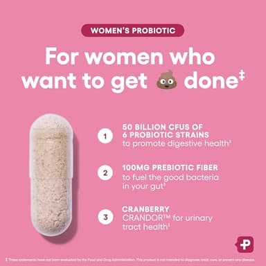 Physician's Choice Probiotics - PH Balance, Digestive, UT, & Feminine Health - 50 Billion CFU - 6 Unique Strains for Women - Organic Prebiotics, Cranberry Extract+ - Probiotic - 60 CT - Image 4