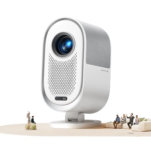 [AI Auto Focus/Dolby Audio] Projector with WiFi6 and 2-Way Bluetooth, 20W Speakers, 1080P Home Theater Movie Proyector, Fully Sealed Projector w/ HDMI ARC, iWIMIUS for Indoor&Outdoor (White, Standard) - Image 1