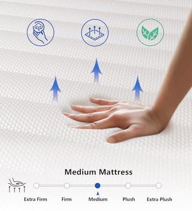 elitspace Queen Mattresses, 10 Inch Queen Size Mattress, Medium Firm Feel Memory Foam & Individual Pocket Springs, Pressure Relief & Support, Hybrid Mattress in a Box, CertiPUR-US Certified - Image 6