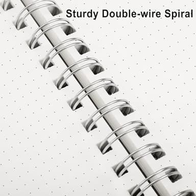 RETTACY Bullet Dotted Journal Notebook, 300 Pages, B5 Medium Size (7.4'' × 10''), 100 GSM Thick Paper, Flexible Plastic Cover, Spiral-bound, for Bullet Journaling, Planning, Tracking (Navy Blue) - Image 4