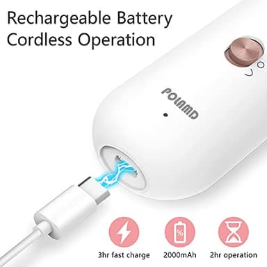 Professional Manicure Pedicure Kit, Electric Nail File Set, Cordless Electric Nail Drill Machine, 5 Speeds Hand Foot Care Tool for Nail Grind Trim Polish(White) - Image 5