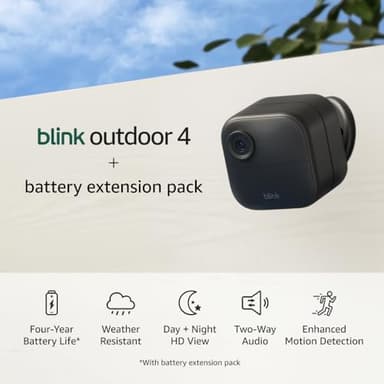 Blink Outdoor 4 + Battery Extension Pack — Four-year battery wireless smart security camera, HD live view, enhanced motion detection — 3 camera system + Battery Extension Pack - Image 6