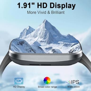 Smart Watch(Answer/Make Call), 1.91" Smartwatch for Men Women, NEW Fitness Watch with 110+ Sport Modes, Fitness Activity Tracke with Pedometer/Sleep Monitor/Heart Rate/IP68 Waterproof, for Android iOS - Image 3