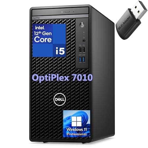 Dell OptiPlex 7010 Tower 7000 Business Desktop Computer, 12th Gen Intel Hexa-Core i5-12500 (Beat i7-11700), 16GB DDR4 RAM, 512GB PCIe SSD, DVDRW, WiFi Adapter, RJ-45, Keyboard & Mouse, Windows 11 Pro - Image 1