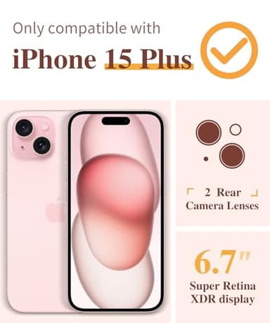 GVIEWIN for iPhone 15 Plus Case, [3 in 1] with Screen Protector & Camera Lens Protector, Clear Soft Shockproof Slim Fit Floral Phone Cover for Women Girls 2023 6.7" (Floratopia/Colorful) - Image 2