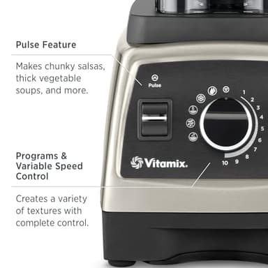 Vitamix, Pearl Grey, Series 750 Blender, Professional-Grade, 64 oz. Low-Profile Container - Image 5