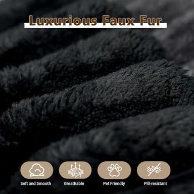 135.4"Cloud Modular Sectional Couch with 1 Ottoman,Modern Minimalist Upholstered Couches, Comfort U Shaped Sofa for Living Room,Deep Seat Corner Couch，No Assembly Required (Black,Right Facing Chaise) - Image 3