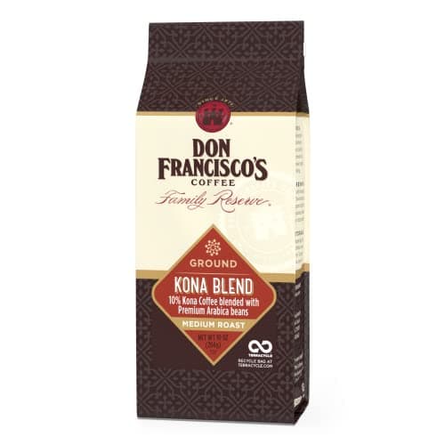 Don Francisco's Kona Blend Ground Coffee, Medium Roast – 100% Arabica, 10 oz Bag, Premium Coffee for Drip, Pour Over and French Press - Image 1
