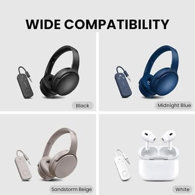 Avantree Relay - Premium Airplane Bluetooth Adapter with Advanced Qualcomm Chipset, 2 Headphones Support, 25hrs Play Time, aptX Adaptive & HD Audio Transmitter for Airpods, Bose & Travel Flight - Image 6