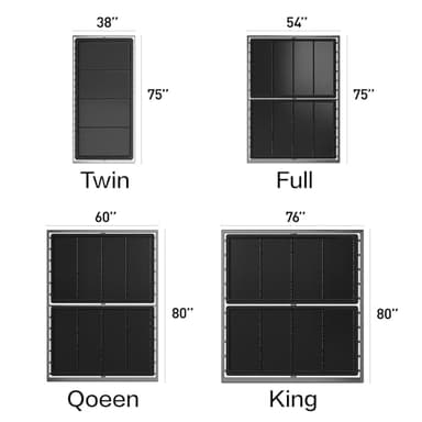 Yarfyk Bunkie Board 10MM, Folding Spring Box, Light and Thin, Breathable, Noise Minimizing, Moisture Resistant Bunkieboards,Bed Support Flat Noodles, Queen Size 60x80'' ﻿ - Image 3