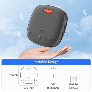 AIRHUG Conference Speaker and Microphone, Bluetooth Speakerphone with 360° Voice Pickup, Advanced Noise Reduction, USB-C Plug & Play, Compatible with Zoom and MS Team - Image 4