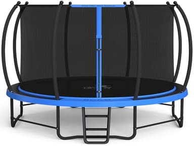 BCAN Trampoline 14FT Recreational Trampoline with Enclosure for Kids Adults, ASTM Approved,Blue - Image 1