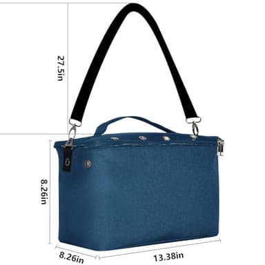 Crochet Yarn Knitting Bag, Yarn Holder Storage Organizer 13"inch Portable Breathable Travel Yarn Bag for Girls,Mother Gift for her(No Accessories Included), Blue - Image 6