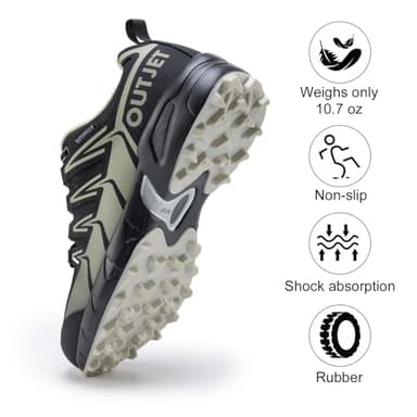 OUTJET Women's Waterproof Hiking Shoes Lightweight Non-Slip Trails Walking Shoes Outdoor Sneakers - Image 6