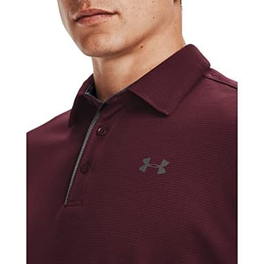 Under Armour Men's Tech Golf Polo , Maroon (609)/Graphite, Large - Image 4
